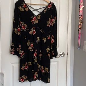 Black floral dress